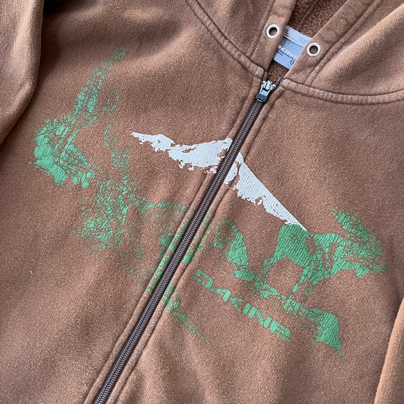 Vintage Dakine Brown Zip Up Hoodie - Picture 2 of 4